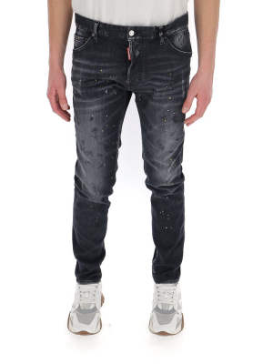 Dsquared2 Paint Splatter Effect Jeans