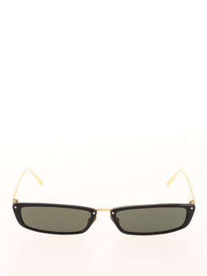 Linda Farrow Rectangular Frame Sunglasses