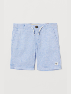 Linen-blend Shorts