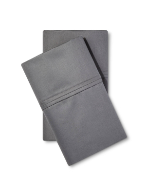 King 400 Thread Count Performance Pillowcase Set Dark Gray - Threshold™