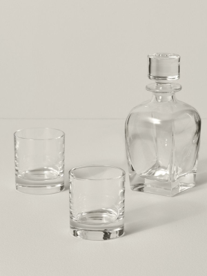 Tuscany Classics 3pc Whiskey Decanter & Glass Set
