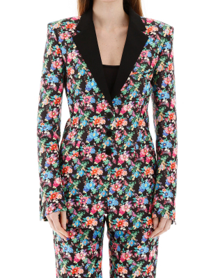 Paco Rabanne Floral Print Single Breasted Blazer