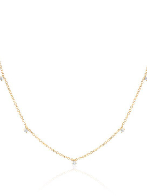 Ef Collection 7 Prong Set Diamond Necklace