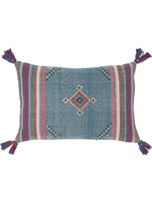 Damian Pillow Bright Blue/dark Green/bright Pink