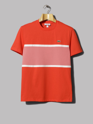 Lacoste Colour Block Tee (redcurrant Bush / Amaryllis)