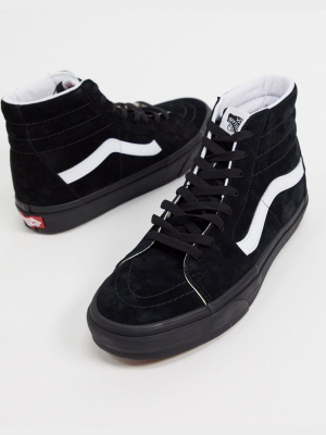 Vans Sk8-hi Suede Sneakers In Black/white