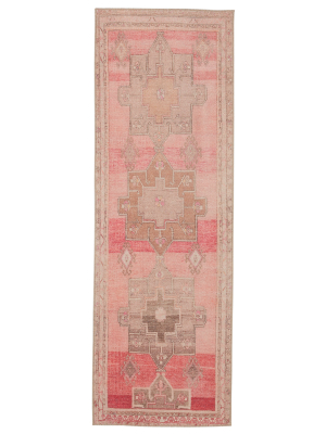 Vibe By Jaipur Living Faron Medallion Pink/ Tan Runner Rug (2'6"x7'6")