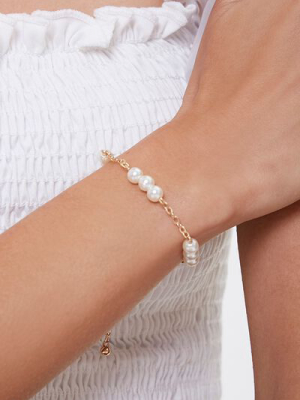 Faux Pearl Chain Bracelet