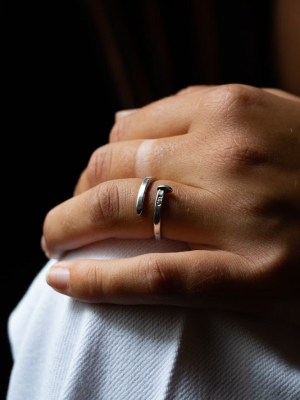 Crossover Railroad Spike Ring In Precious Metals