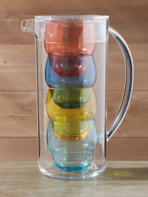 Pitcher With 4 Bubble Tumblers