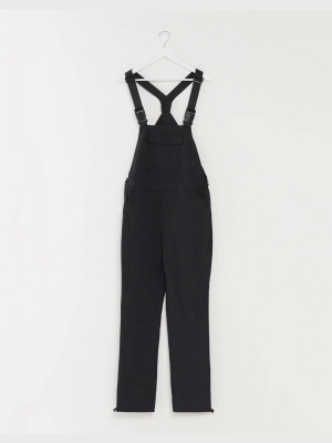 Asos Dark Future Slim Overalls With Text Print