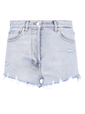 Msgm Distressed Denim Shorts