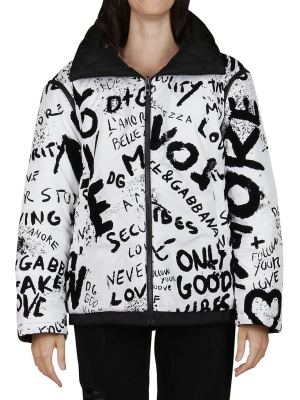 Dolce & Gabba Reversible Printed Down Jacket