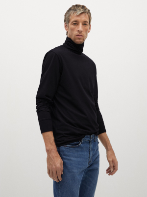 Turtleneck Cotton T-shirt