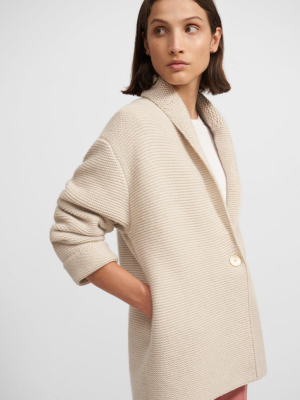 Sweater Coat In Wool-cashmere