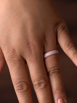 Bevel Thin Silicone Ring - Pink Sand