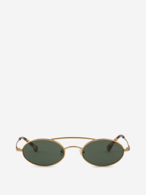 Linda Farrow X Alessandra Rich Round Frame Sunglasses