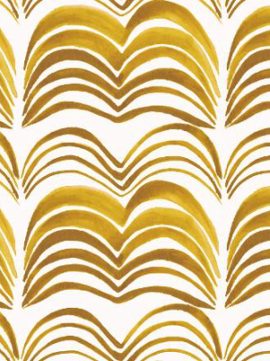 Wavelength Wallpaper In Golden Delicious By Anna Redmond For Abnormals Anonymous