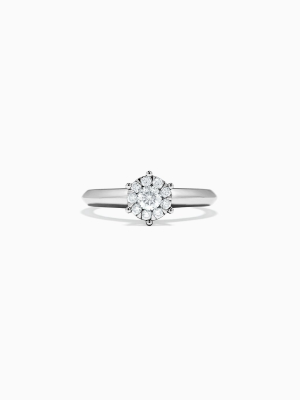 Effy Bridal 14k White Gold Diamond Ring, 0.39 Tcw