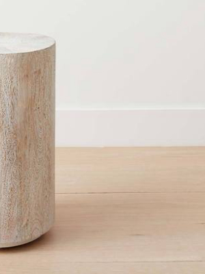 Driftwood Drum End Table/stool