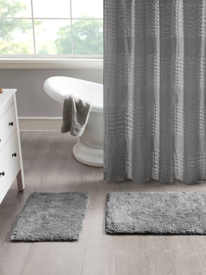 2pk Ritzy Cotton Solid Tufted Bath Rug Set