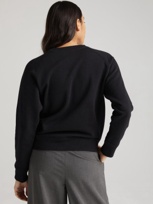 Recycled Fleece Sweatshirt In Black