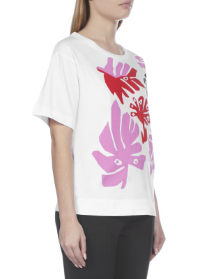 Marni Leaves Printed Crewneck T-shirt