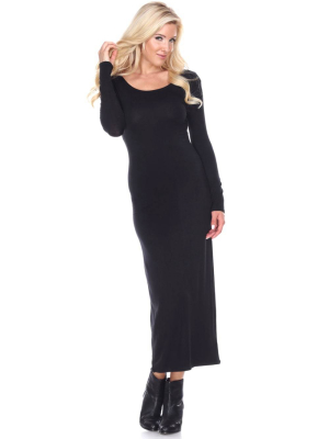 Ria Solid Long Sleeve Dress