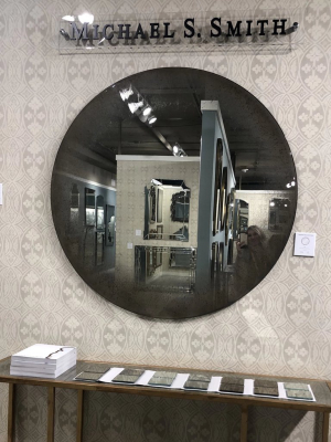 Round Antiqued Mirror