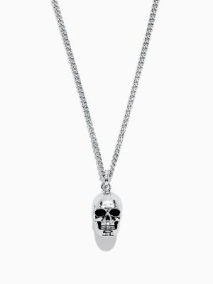 Effy Men's Sterling Silver Mini Skull Necklace