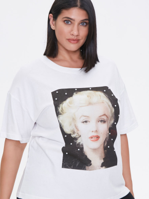 Plus Size Faux Pearl Marilyn Monroe Tee