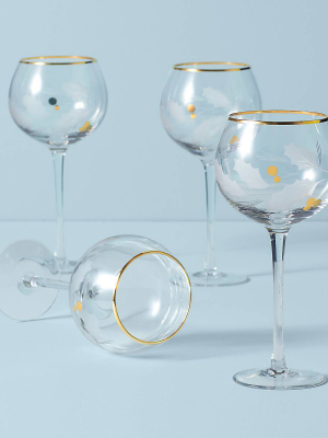 Holiday™ Gold 4-piece Balloon Glass Set