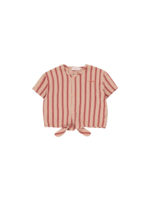 Tiny Cottons Retro Stripes Tie Front Top