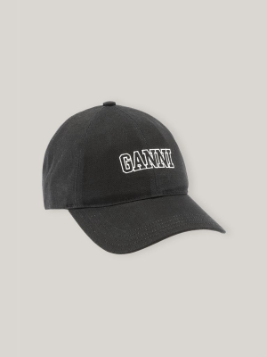 Ganni Software Heavy Cotton Cap Phantom