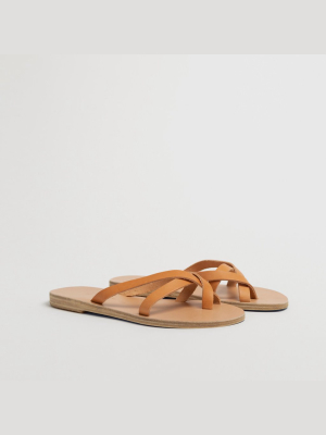 Polyaigos Leather Strappy Sandal