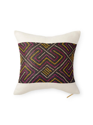 Kuba Cloth Lxii - Throw Pillow