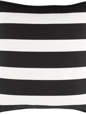 Glisten Striped Pillow Black/ivory