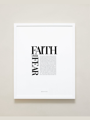 Faith Over Fear Editorial Framed Print