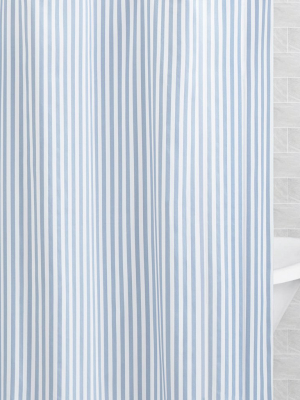 The French Blue Lines Shower Curtain