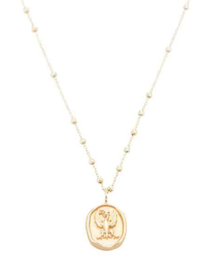 14k Wax Seal Phoenix Amulet Necklace