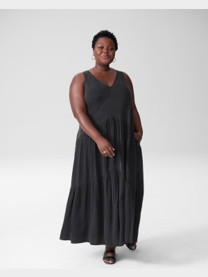 Universal Standard Emily Cupro Maxi Dress - Black - Autumn