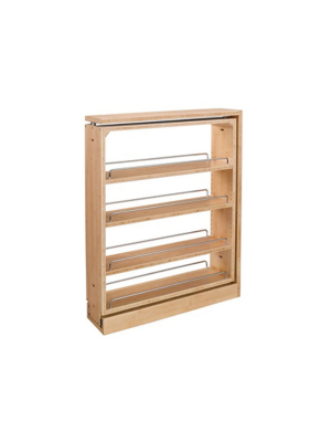 Rev-a-shelf 3-inch Pullout Adjustable Wood Kitchen Cabinet Organizer Rack, Maple