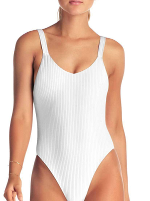 Vitamin A Ecorib Leah One Piece Swimsuit In White