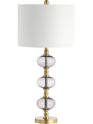 Malva Table Lamp Smoking Gray/brass Gold (set Of 2)