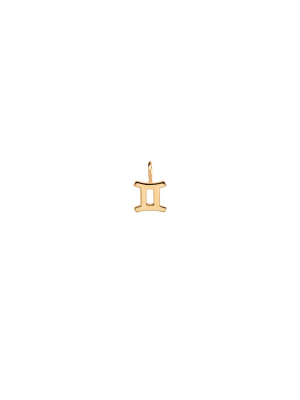 14k Single Midi Bitty Zodiac Charm Pendant