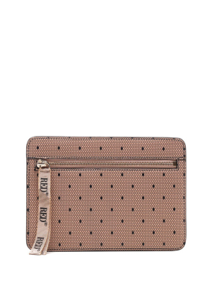 Redvalentino Point D'esprit Print Pouch