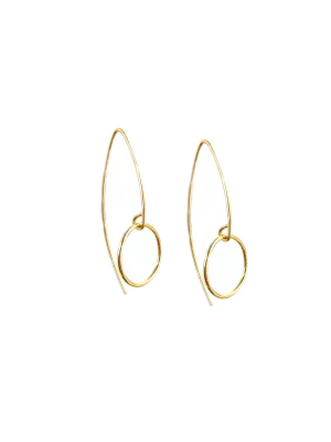 Marquise Circle Earrings