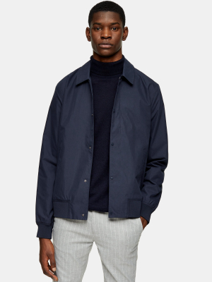 Navy Paper Touch Bomber Jacket