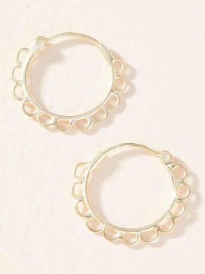 Cass Scalloped Hoop Earrings