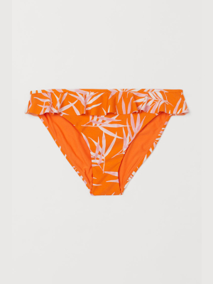 Flounce-trimmed Bikini Bottoms